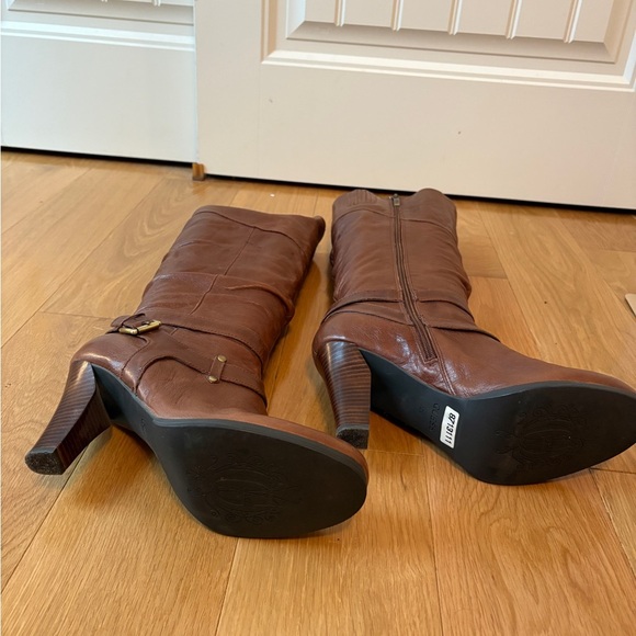 Guess Farnellis Brown/Tan Leather Boots - Picture 3 of 7